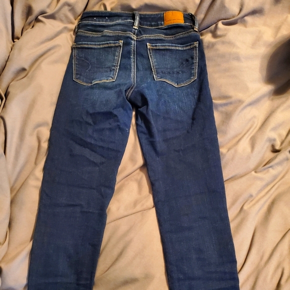 American Eagle Next Level Stretch Skinny Jeans (Mid-rise) Short Size 0 - Picture 2 of 3